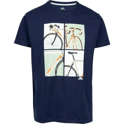 Trespass Herenfiets-T-shirt met ronde hals en normale pasvorm, korte mouwen (Marine)