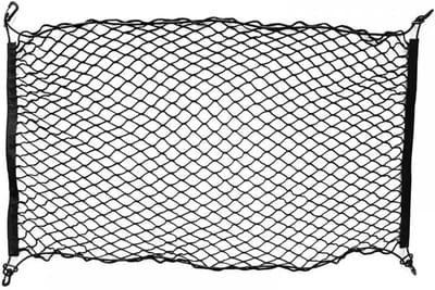 Famanu - Autohondennet, elastische latex hondennetbarrier, verstelbaar veiligheidsnet met 4 haken voor auto, SUV-van-vrachtwagen