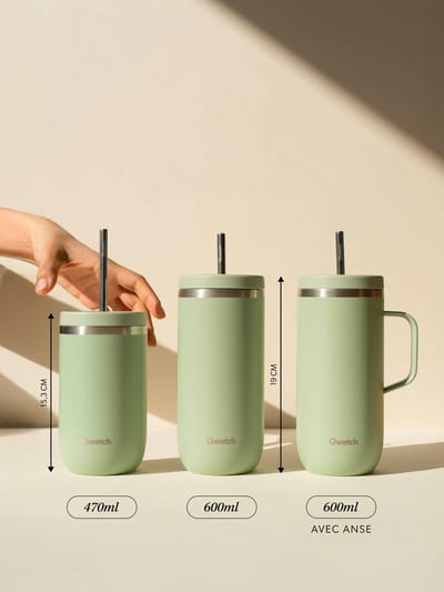 Qwetch Cold Cup Geïsoleerd - Matt Zwart