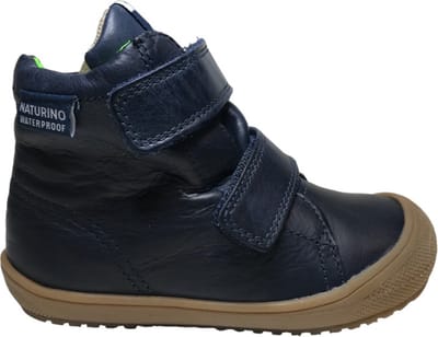 Naturino - Leoti - Mt 25 - velcro's bumper lederen warme laarzen - Navy