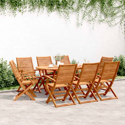 vidaXL - Opklapbare - stoelen, - 8 - stuks, - 57x66x95 - cm, - massief - acaciahout.