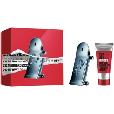 Set Carolina Herrera: 212 Heroes, Eau De Toilette, Voor Mannen, 90 ml + 212 Heroes, Douchegel, Voor Alle Huidtypen, 100 ml