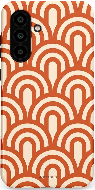 Casetastic hoesje geschikt voor Samsung Galaxy A36 / Samsung Galaxy A56 - Dubbellaagse bescherming - Oranje Bogen Parade - Fashion Case - Terracotta Crème