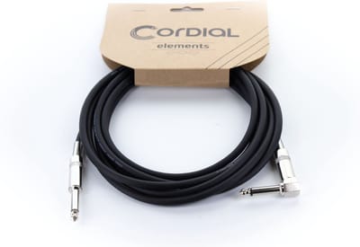 Cordial Elements - Instrumentkabel - Jack 6,3 mm Haaks en Recht - Nikkel Contacten - 3 m