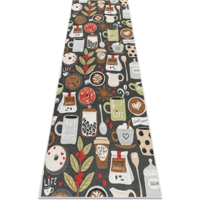 Kleden Rugsx ANDRE 1297 tapijt wasbaar Beker, koffie, keuken, 80x200 cm