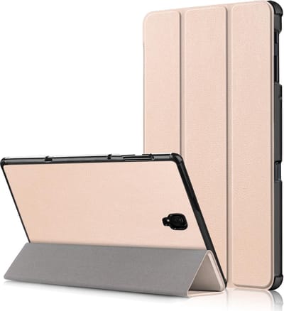 Hoesje - Geschikt voor Samsung Galaxy Tab A 10.5 (2018) - Dun & Stevig - Hardcover Book Case - Trifold Bookcase Hoes - Hard Cover - Tablethoes - Goud