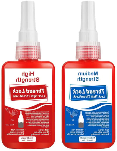Draadvergrendeling, 2 x 50 ml - Voorkomt loskomen van moeren en schroeven door trillingen, beveiligt en verzegelt metalen verbindingen