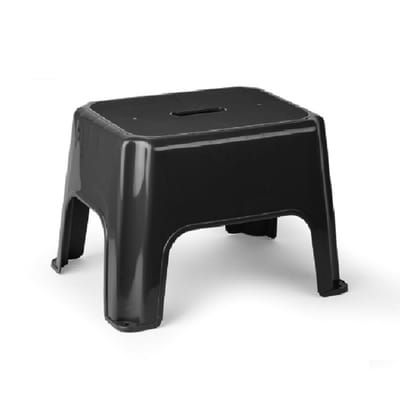 Plasticforte Caravan of camper trapje / opstapje - kunststof - zwart - 40 x 30 x 28 cm - 1 trede