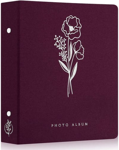 Dailygoods- Fotoalbum 400 Foto's - Insteekalbum - Linnen Omslag - Waterdicht - Zuurvrij - Luxe Zilveren Print - Fotoboek