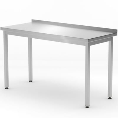 Wandwerkbladtafel met rand Budgetlijn STAAL 1000 x 600 x 850 mm Hendi 817209