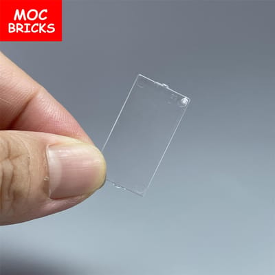 20 stuks/partij MOC Bakstenen Raam 1x2x3 Trans Deurkozijn Glas 60593 60602 Gemonteerde Deeltjes Bouwstenen Speelgoed voor Kinderen gray