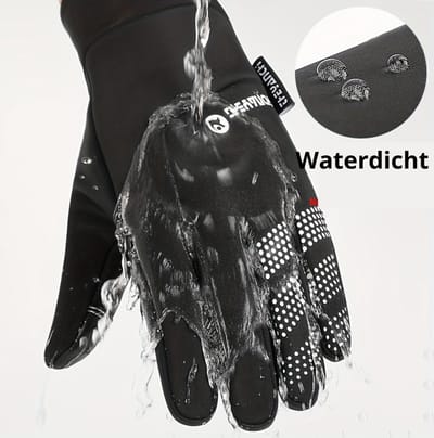 Livano Winterhandschoen - Handschoenen - Touchscreen Handschoenen - Wielrenhandschoenen - Fietshandschoenen - Winter - Grijs - Maat M