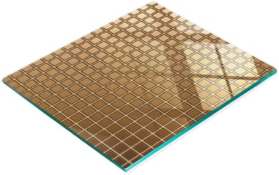 Gehard multifunctioneel decoratief mozaïekbord van glas, goudkleurig, 60x52 cm