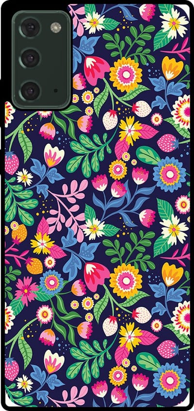 Smartphonica Telefoonhoesje Geschikt voor Samsung Galaxy Note 20 met bloemen opdruk - TPU backcover case flower design geschikt voor Samsung Galaxy Note 20