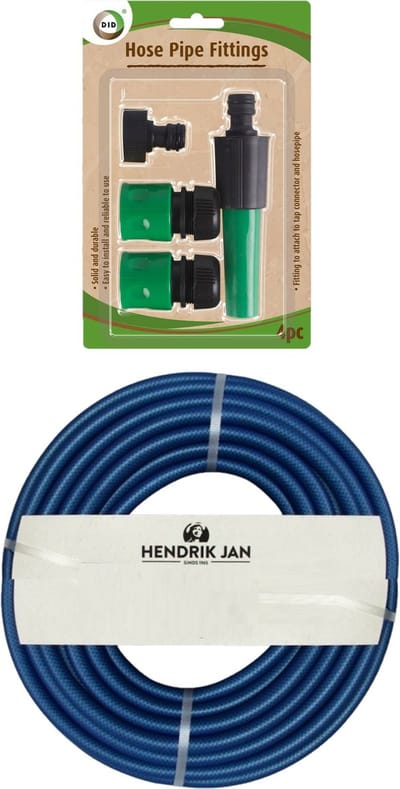 Hendrik Jan Tuinslang 25 meter - anti knik - 13mm - professional - met koppelstukken/spuitstuk