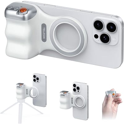 Magnetic Grip Cameragreep - Bluetooth - Telefoon Grip - Wit