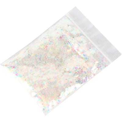 Glitter Confetti 10g LKYS‑022 Wit PET Kleur Rond Hol Lucht Make-up Ambachten Epoxy Cadeaus white