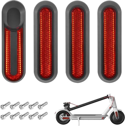 Reflecterende Achterwielhoezen Set van 4 voor Scooter - Bescherming, Stijl en Veiligheid met Reflecterende Strepen