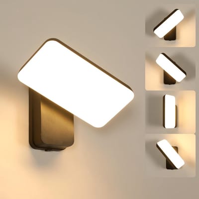 Waterdichte LED Buitenlamp Tuin Wandlamp 16W Zwart Draaibaar Warm Licht