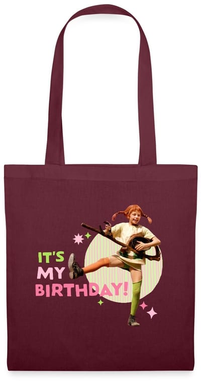 Pippi Langkous It's My Birthday Tas Van Stof Schoudertas