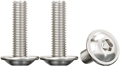 Set van 20 Cilinderschroeven M6 x 20 mm met Zeskantkop - RVS A2 V2A Flensschroeven voor Mechanische Verbindingen en Bevestiging