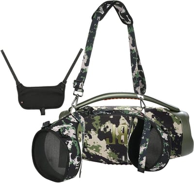Draagriem voor Draagbare Bluetooth Speakers - Beschermhoes en Opbergtas voor Boombox 3, Boombox 2 en Wi-Fi Modellen in Camouflage Design