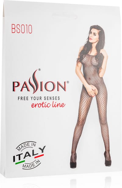 Zwarte Catsuit - open kruis