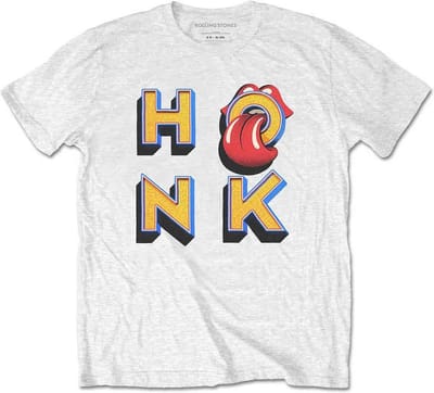The Rolling Stones - Honk Letters Heren T-shirt - S - Wit