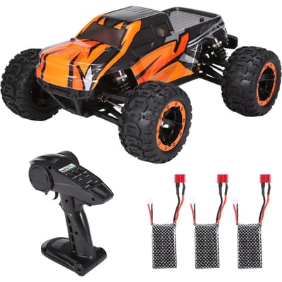 16889A-Pro 1:16 RC Car 4WD Big Foot RC Car 45 Km/h Haute Vitesse 2840 Véhicule à moteur sans balais Tous 3 batteries