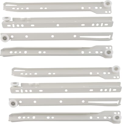 Cosensi- Rolgeleiders 25 cm - Schokdempers - Geleiderail - Staal - Meubelmontage - Maximale belasting 25 kg - Set voor 2 laden - Ladegeleiders