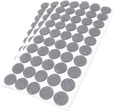 Zelfklevende Viltglijders - Meubelbeschermers - Vloer Beschermen - Extra Dik Vilt - Ø 22 mm 150 Stuks - Grijs
