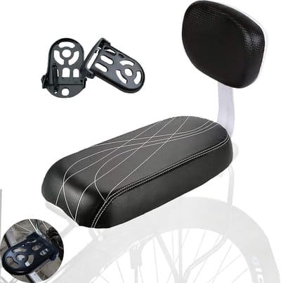 Famanu - Voorste fietsstoel, inklapbaar en draagbaar universeel model – Zwart