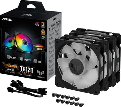 ASUS TUF GAMING TR120 REVERSE 3-pack - Case ventilator - 120mm - Black - 29 dBA