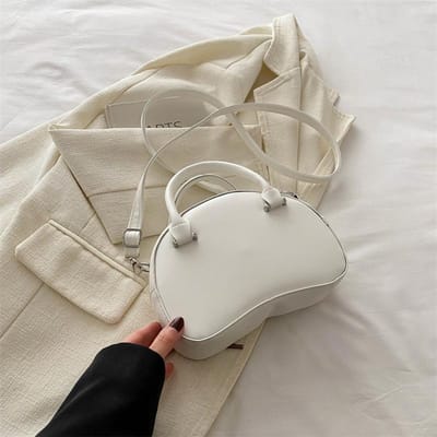 Koreaanse Versie van Handtas Bowlingtas voor Dames Nieuwe Mode Kleine Vierkante Tas Snoepkleur Modieus Eénschouder Crossbody Tas Trendy gray