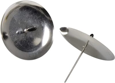Kaarsenhouders voor Adventskrans - Zilverkleurig, 8 cm - Set van 4 stuks