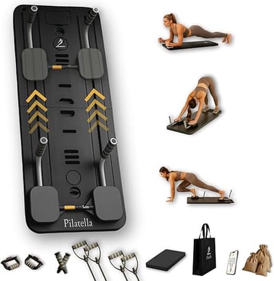 Opvouwbare Pilates Reformer 5-in-1 - Mini Pilates Board - Thuisfitness Apparaat - Pilates Trainer - Multifunctionele Reformer Machine - Inclusief E-book met 10 Oefeningen