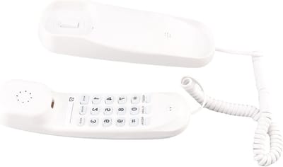 Vaste Telefoon - Huistelefoon Bureau - Thuis Bellen - Verlichte Toetsen - 23x8x7 cm - Wit