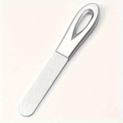 Roestvrijstalen Vijl, Duurzaam en Hypoallergeen, Ideaal voor Vingernagels en Teennagels, Perfect Nagelsverzorgingsaccessoire white