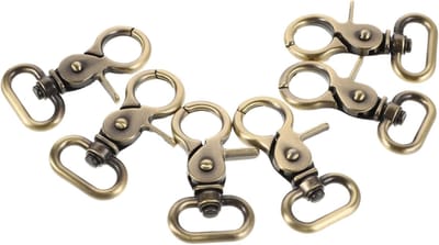 Draaiende Karabiners - Klemhaken Koppelstukken - Tassen Maken - Veelzijdige Bevestiging - 5.3x3x0.5cm - Goudkleurig