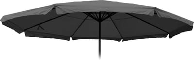 Vervangende hoes voor parasol Meran Pro, marktparasol voor horeca met doek Ø 5m, polyester ~ antraciet