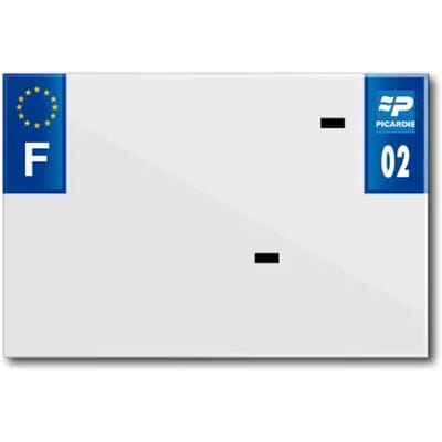 PVC nummerplaatstrip met bedrijfsnaam Top Plaq 02