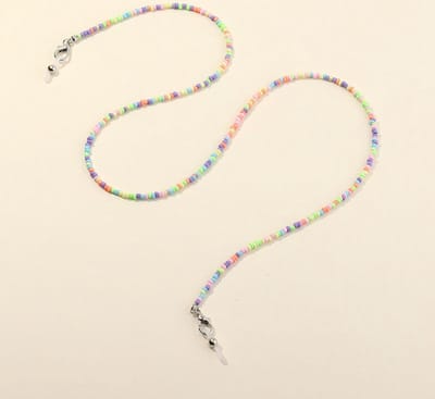 Zonnebril koord - Brillenkoord - Zonnebrilkoord - Zonnebril Ketting - Ibiza style - Dames - Gekleurde Kraaltjes - Multicolor - Pastel - Gewoon Leuk!