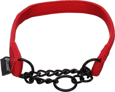 Flamingo - Hond Anti-trek halsband Trero Rood S 34-45cm 15mm