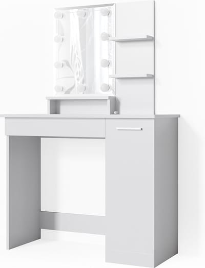 Vicco Julia Kaptafel met licht – 90 cm met LED-verlichting Wit met LED-verlichting