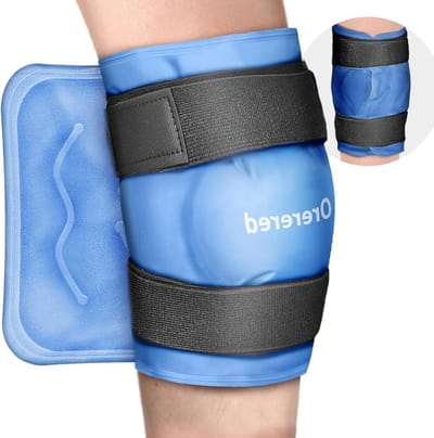 Herbruikbare ijspakketten - Knie ijspak - Pijnverlichting - Flexibel en handsfree - 27 x 33.5 cm - Blauw