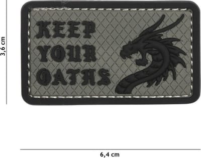 101 Inc Embleem 3D Pvc Keep Your Oaths Grijs  12052