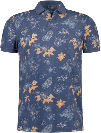 NZA New Zealand Auckland - Polo Korte mouw - Heren - M - Blauw - Katoen - 26CN124