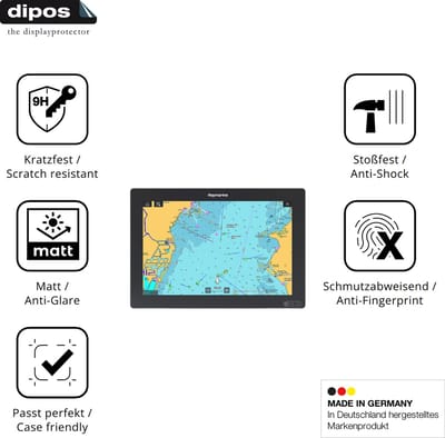 dipos – 2x Matte Pantserfolie geschikt voor Raymarine Axiom+ 12 | 9H Screenprotector