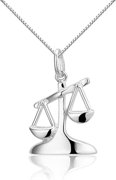 Montebello Ketting Weegschaal - 925 Zilver - Horoscoop - 13x20mm - 45cm