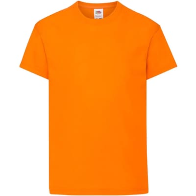 Fruit of the Loom T-shirt Kinderen maat 104 (3-4) 100% Katoen 5 stuks (Oranje)